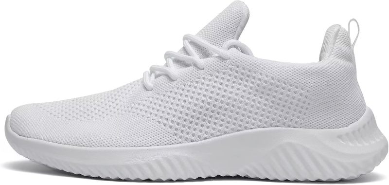 Mens Slip-on Tennis Shoes Walking Running Sneakers Lightweight Breathable Casual Soft Sole Mesh Work Gym Trainers - Image 2