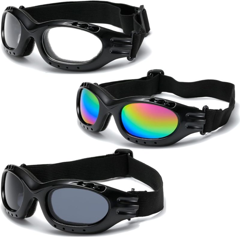 3 Pieces Motorcycle Goggles Riding Glasses Dirt Bike Goggles Ski Goggles Anti- Dustproof Windproof  Goggles For Motorcycle Riding, Skiing, Outdoor Men Women Youth
