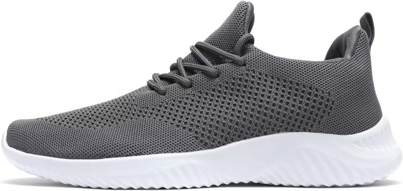 Mens Slip-on Tennis Shoes Walking Running Sneakers Lightweight Breathable Casual Soft Sole Mesh Work Gym Trainers - Image 2