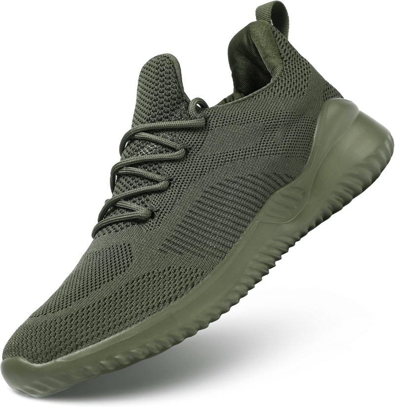 Men's Non Slip Running Shoes Ultra Light Breathable Casual Walking Shoes Fashion Sneakers Mesh Workout Sports Shoes